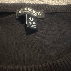 True Religion Black Top with Silver Accents